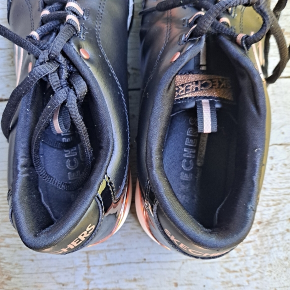 Black leather Skechers Sneakers - Picture 6 of 7